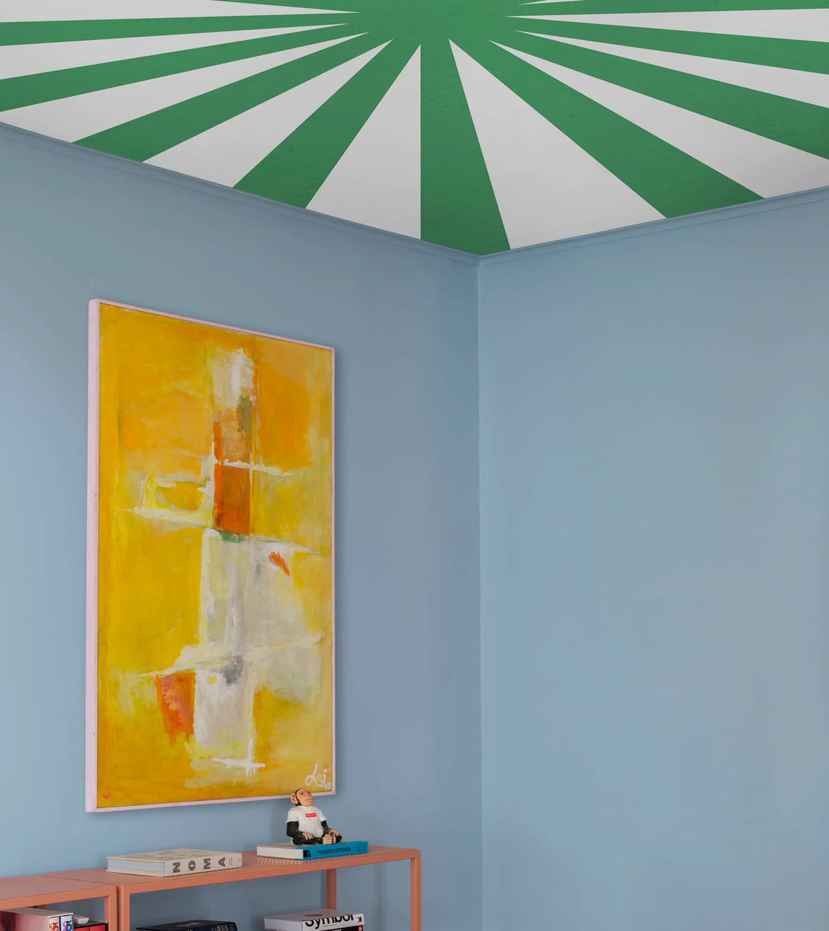 Rays, Green Mural Wallpaper - room preview 03