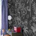 Doodle, Black Mural Wallpaper - room preview 03