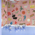Patches, Pink Mural Wallpaper - room preview 03