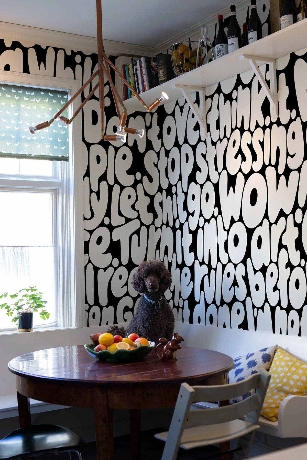 Blah blah blah, White Mural Wallpaper - room preview 03