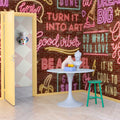 Neon Vibes, Brickwall Mural Wallpaper - room preview 03