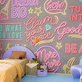 Neon Vibes, Concrete Mural Wallpaper - room preview 03