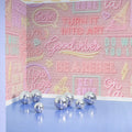 Neon Vibes, Pink Bricks Mural Wallpaper - room preview 03