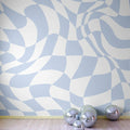 Psychedelic Chess, Blue Mural Wallpaper - room preview 03