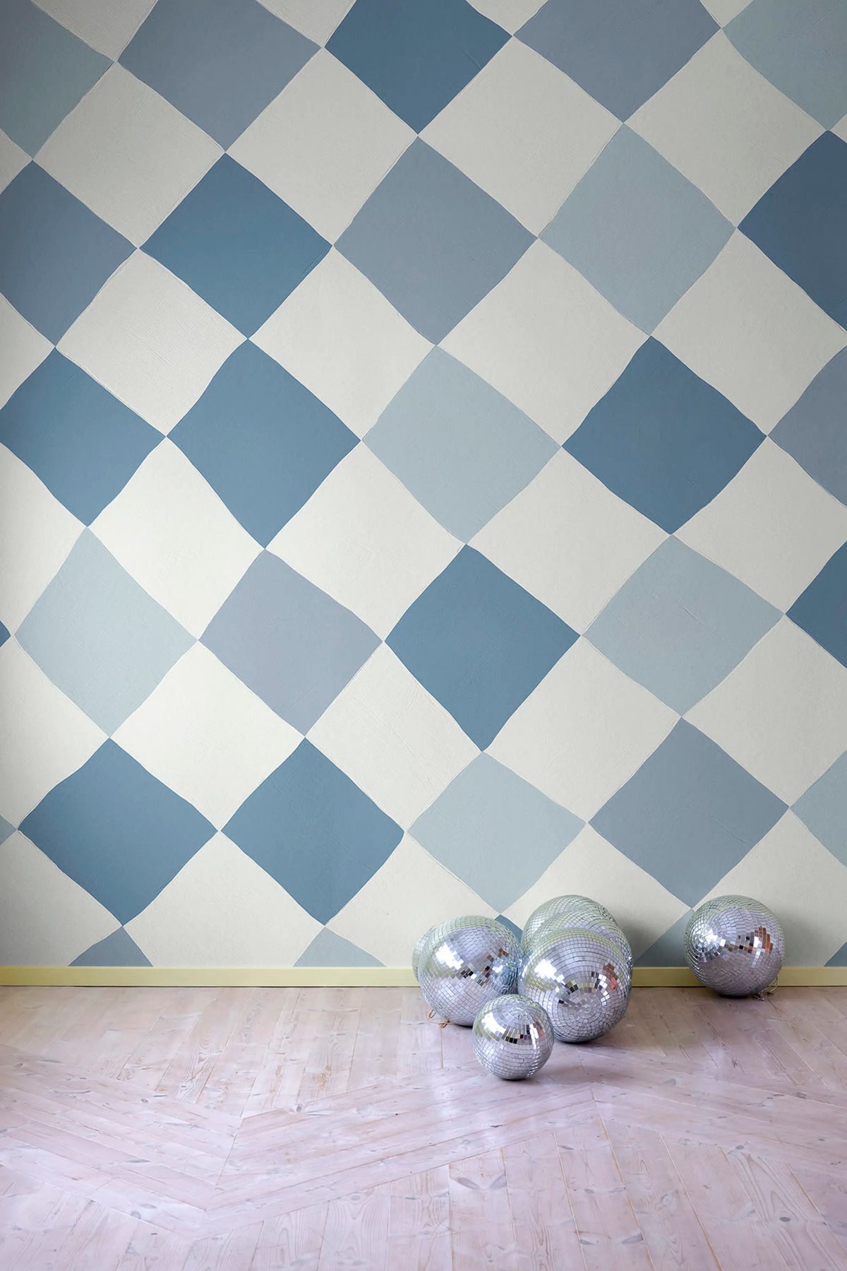 Tremble, Blue Mural Wallpaper - room preview 03