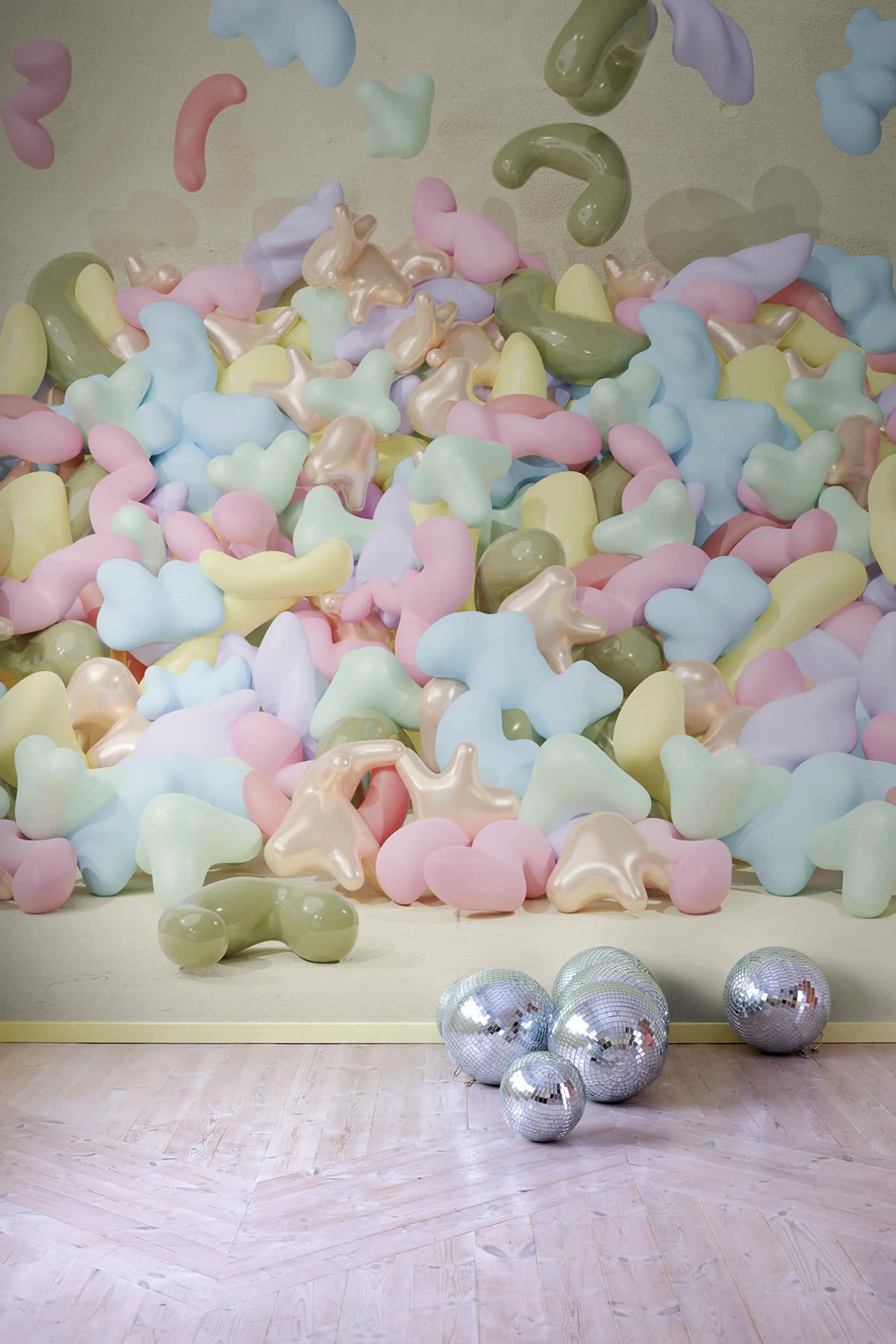 Bubblegum, Pastel Mural Wallpaper - room preview 03