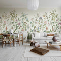 Chinoiserie, White Mural Wallpaper - room preview 03