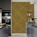 Baroque Pearl, Yellow Mural Wallpaper - room preview 03