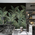 Jungle Pearl, Black Mural Wallpaper - room preview 03