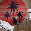 Palms, Soft Pink Mural Wallpaper - room preview 03