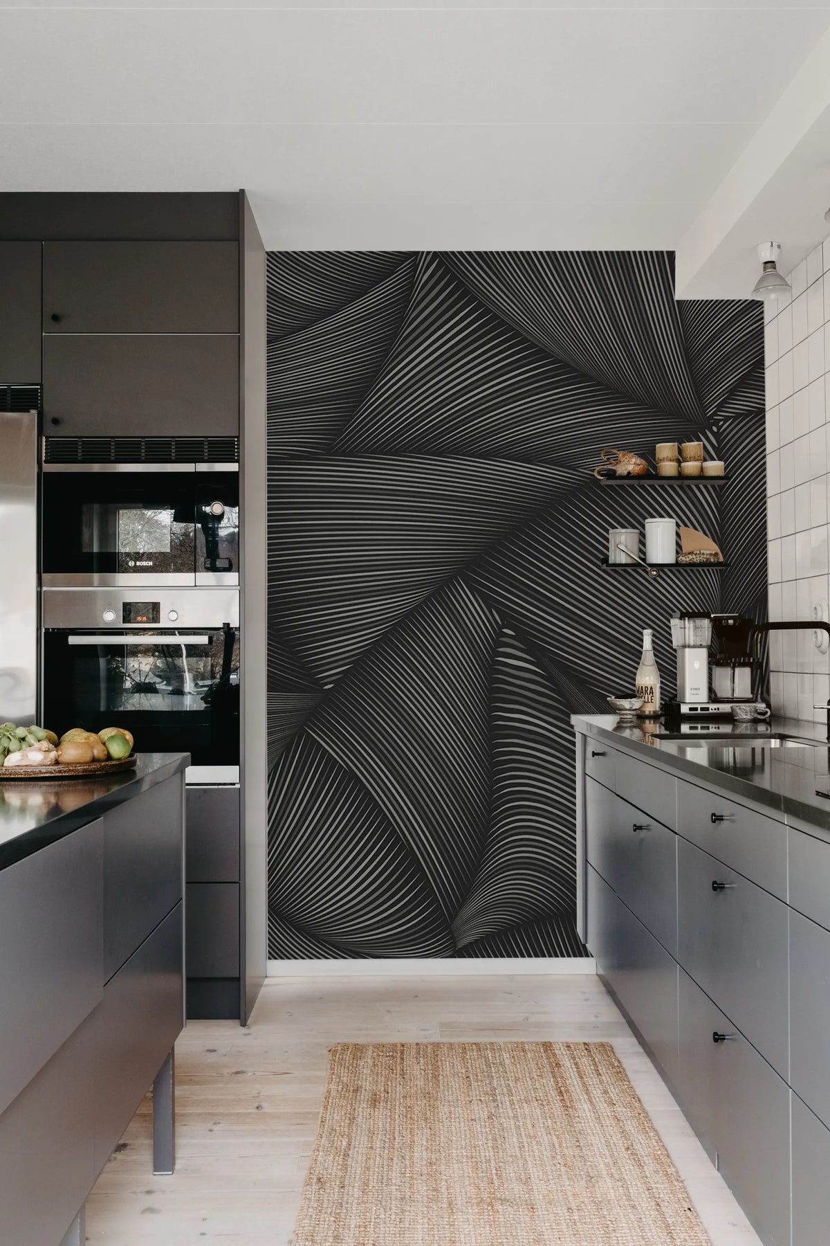 Candy Straps, Liquorice Mural Wallpaper - room preview 03