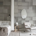 3D Boxes, Gray Mural Wallpaper - room preview 03