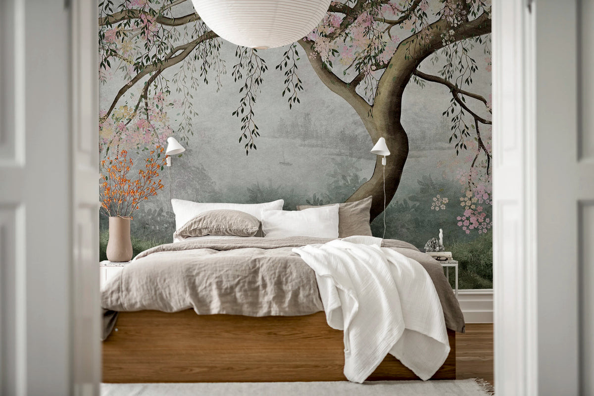 Tree of Dreams, Pastel Mural Wallpaper - room preview 03