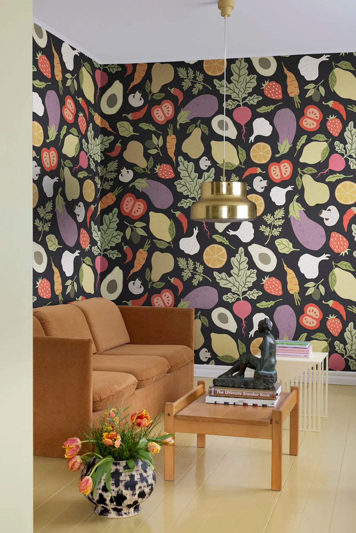 Eat Your Greens, Midnight Mural Wallpaper - room preview 03