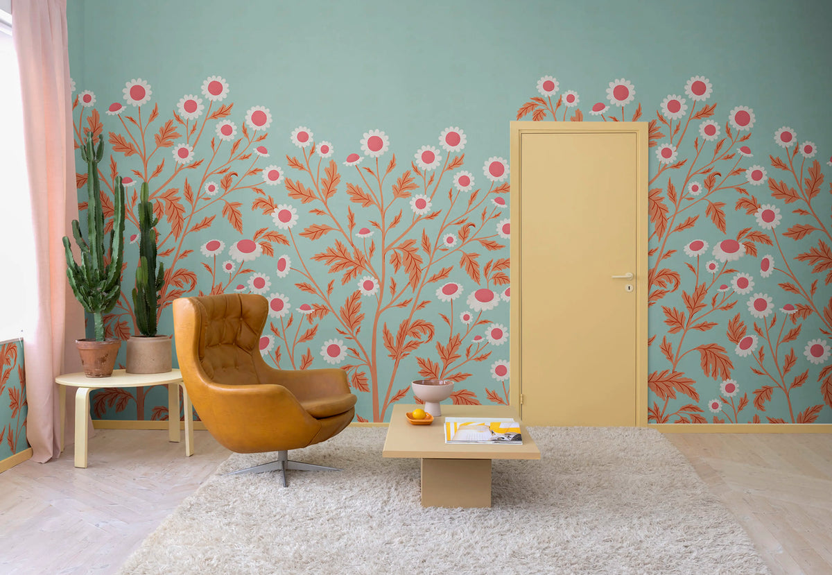 Chamomile, Summer Mural Wallpaper - room preview 03