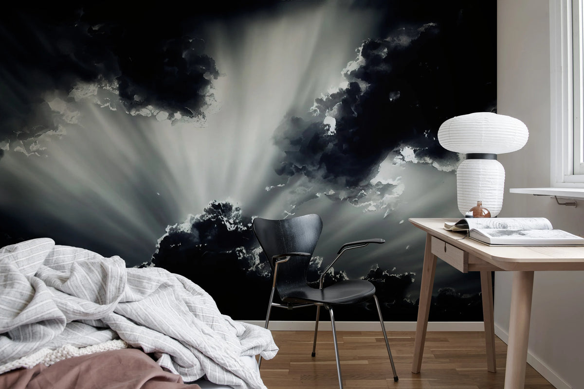 Dramatic Clouds Mural Wallpaper - room preview 03
