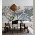 Gray Agate Mural Wallpaper - room preview 03