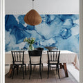 Blue Watercolors Mural Wallpaper - room preview 03
