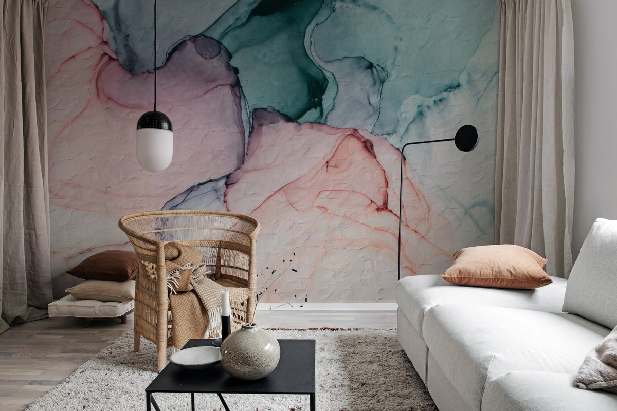 Pastel Watercolors Mural Wallpaper - room preview 03