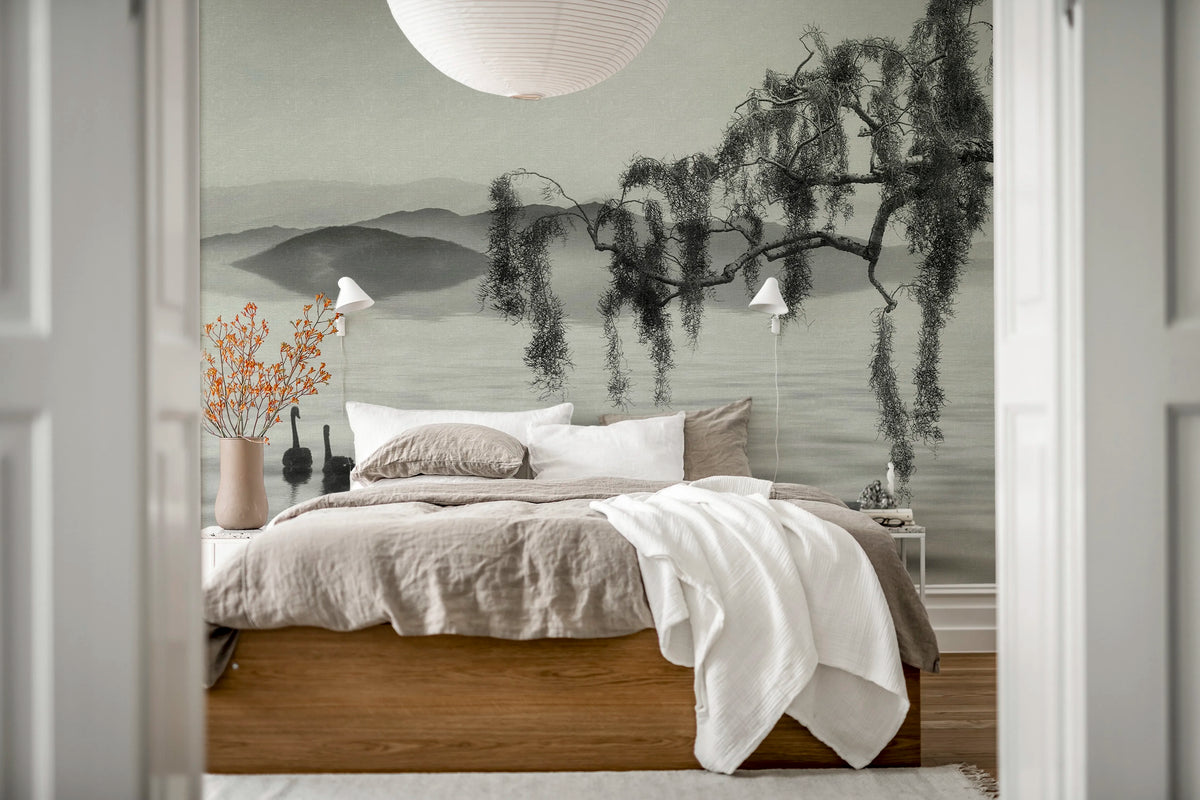 Zen Lake Mural Wallpaper - room preview 03