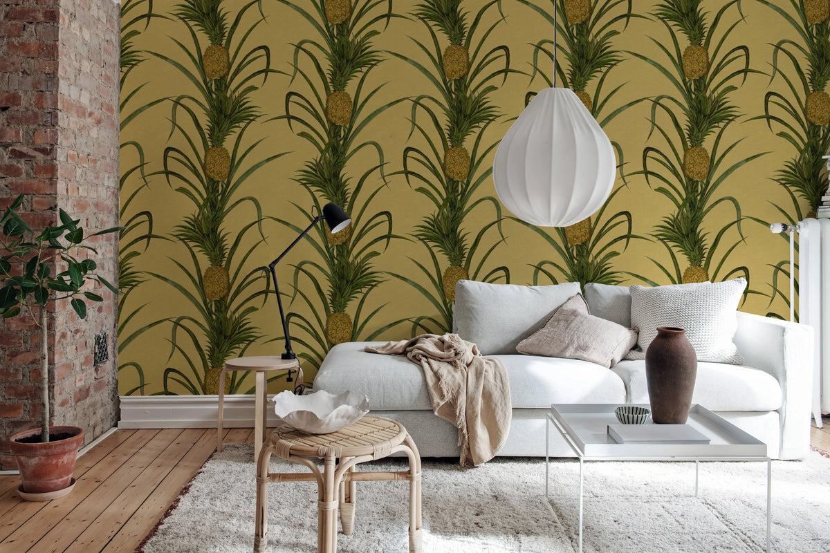 Pineapple, Sunshine Mural Wallpaper - room preview 03