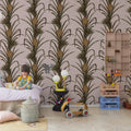 Pineapple, Soft Pink Mural Wallpaper - room preview 03