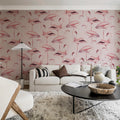 Flamingos, Bubblegum Mural Wallpaper - room preview 03