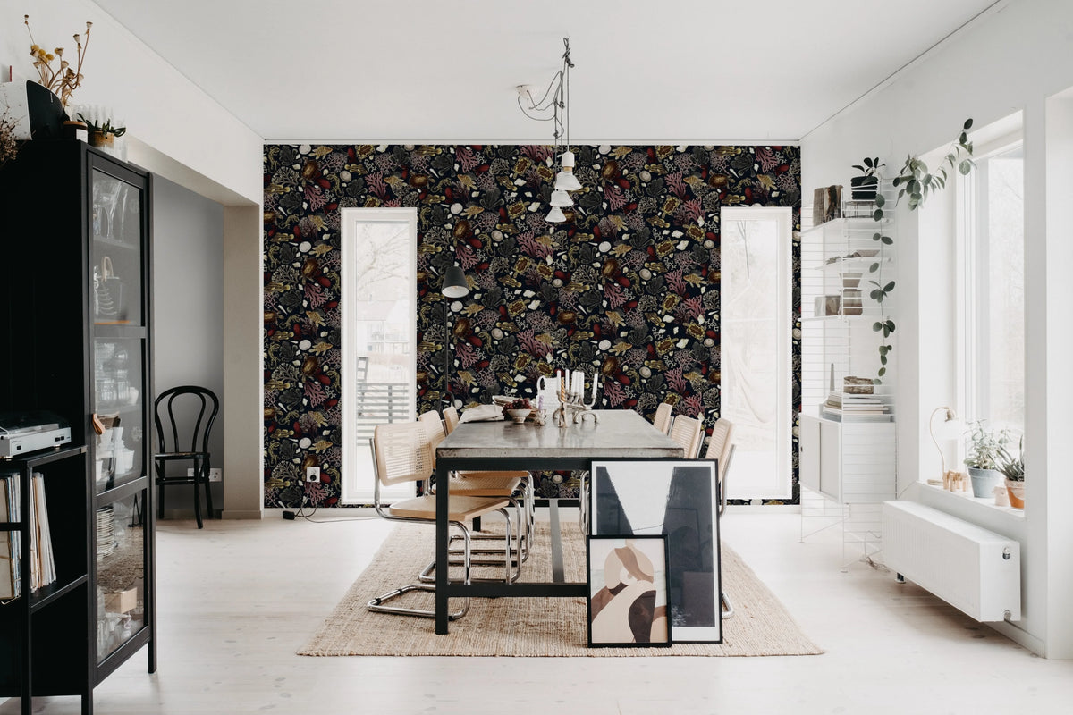 Ocean Life, Night Mural Wallpaper - room preview 03