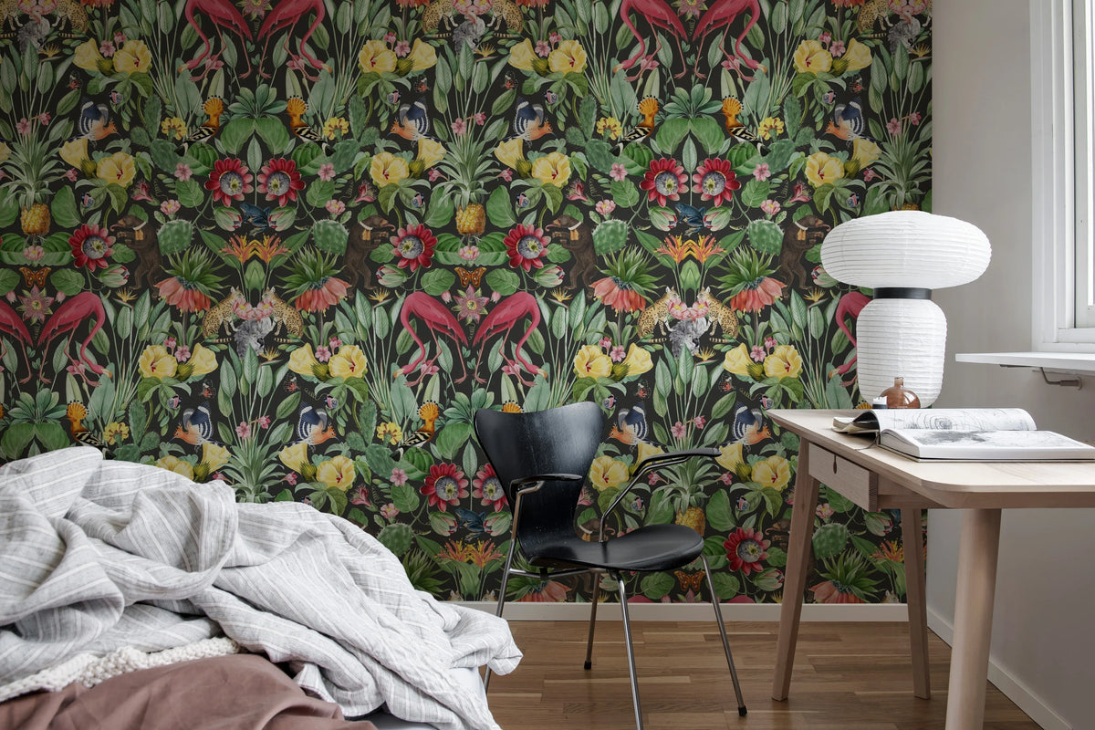 Whimsical Jungle, Night Mural Wallpaper - room preview 03