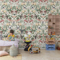 Whimsical Jungle, Pastel Mural Wallpaper - room preview 03