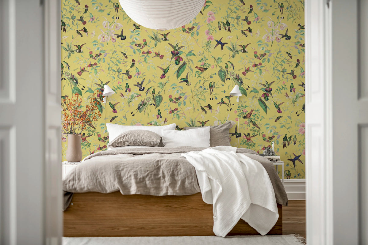 Hummingbird, Sunshine Mural Wallpaper - room preview 03