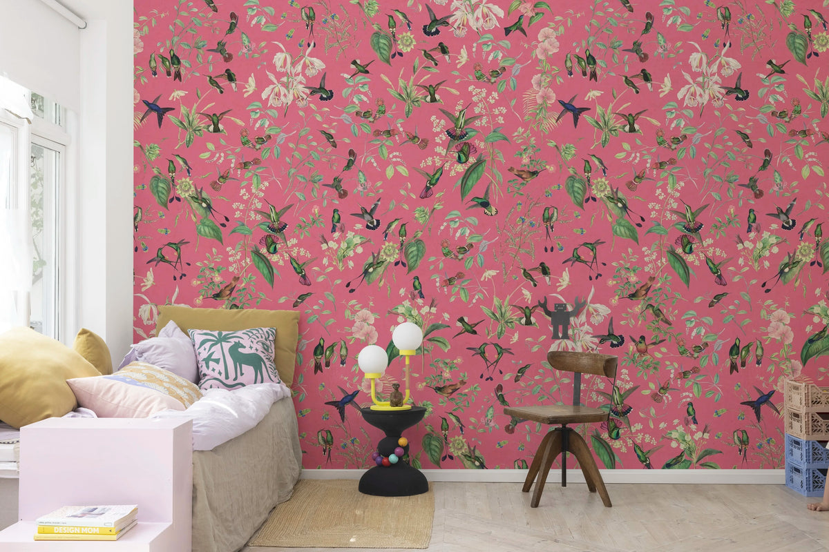 Hummingbird, Cerice Mural Wallpaper - room preview 03