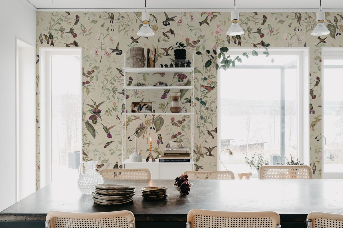 Hummingbird, Sand Mural Wallpaper - room preview 03