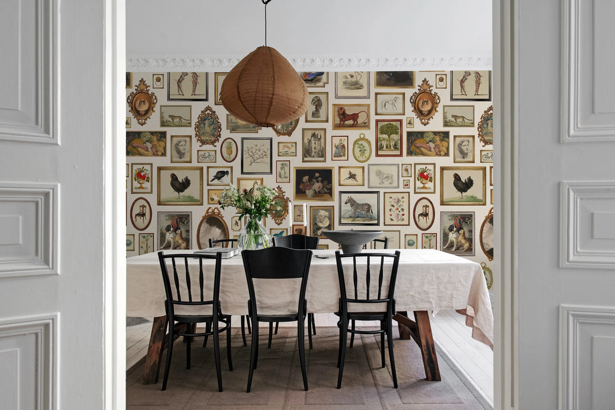 Vintage Frames, Beige Mural Wallpaper - room preview 03