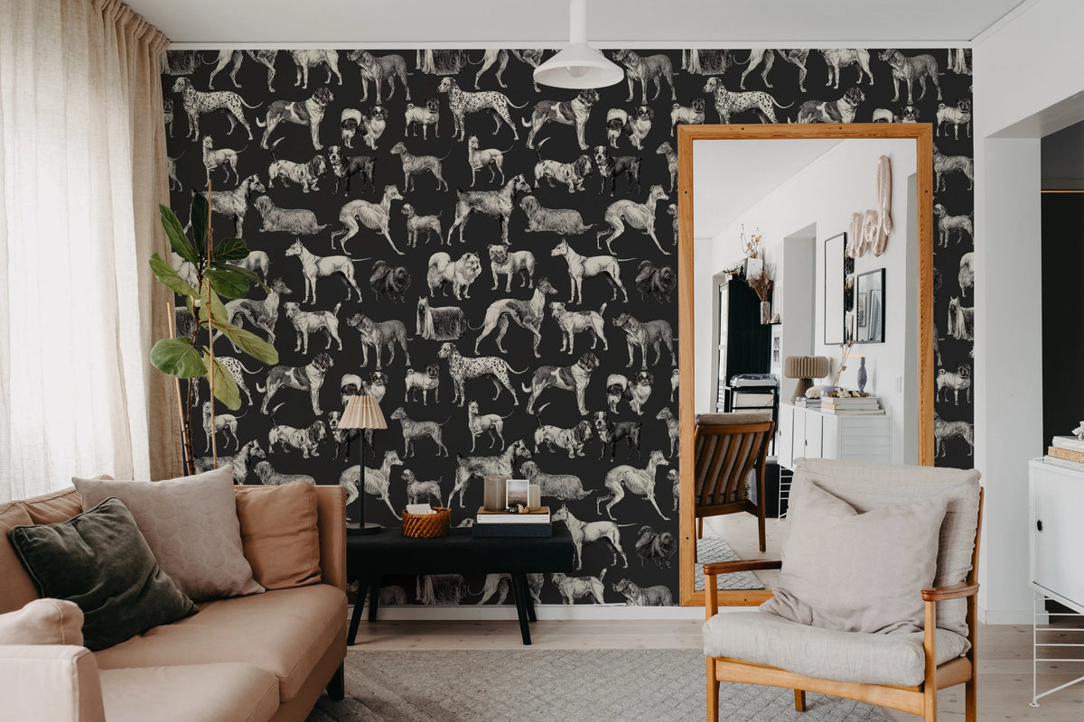 Dogs, Harlequin Mural Wallpaper - room preview 03