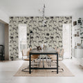 Dogs, Creme Mural Wallpaper - room preview 03