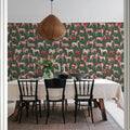 Dogs, Red Tan Mural Wallpaper - room preview 03