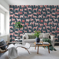 Dogs, Blue Mural Wallpaper - room preview 03