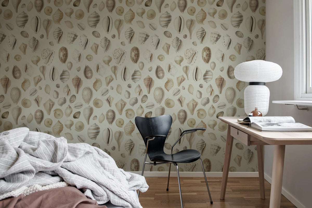 Ocean Shells, Sand Mural Wallpaper - room preview 03