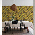 Snakey, Yellow Mural Wallpaper - room preview 03