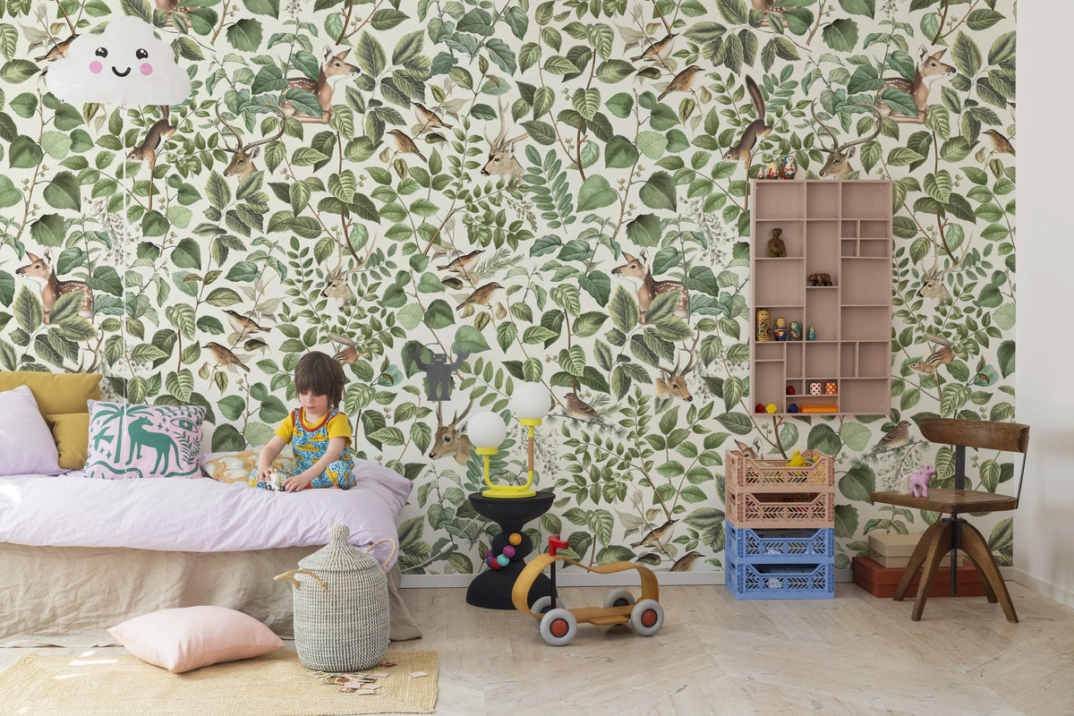 Forest Animals, Soft Mural Wallpaper - room preview 03