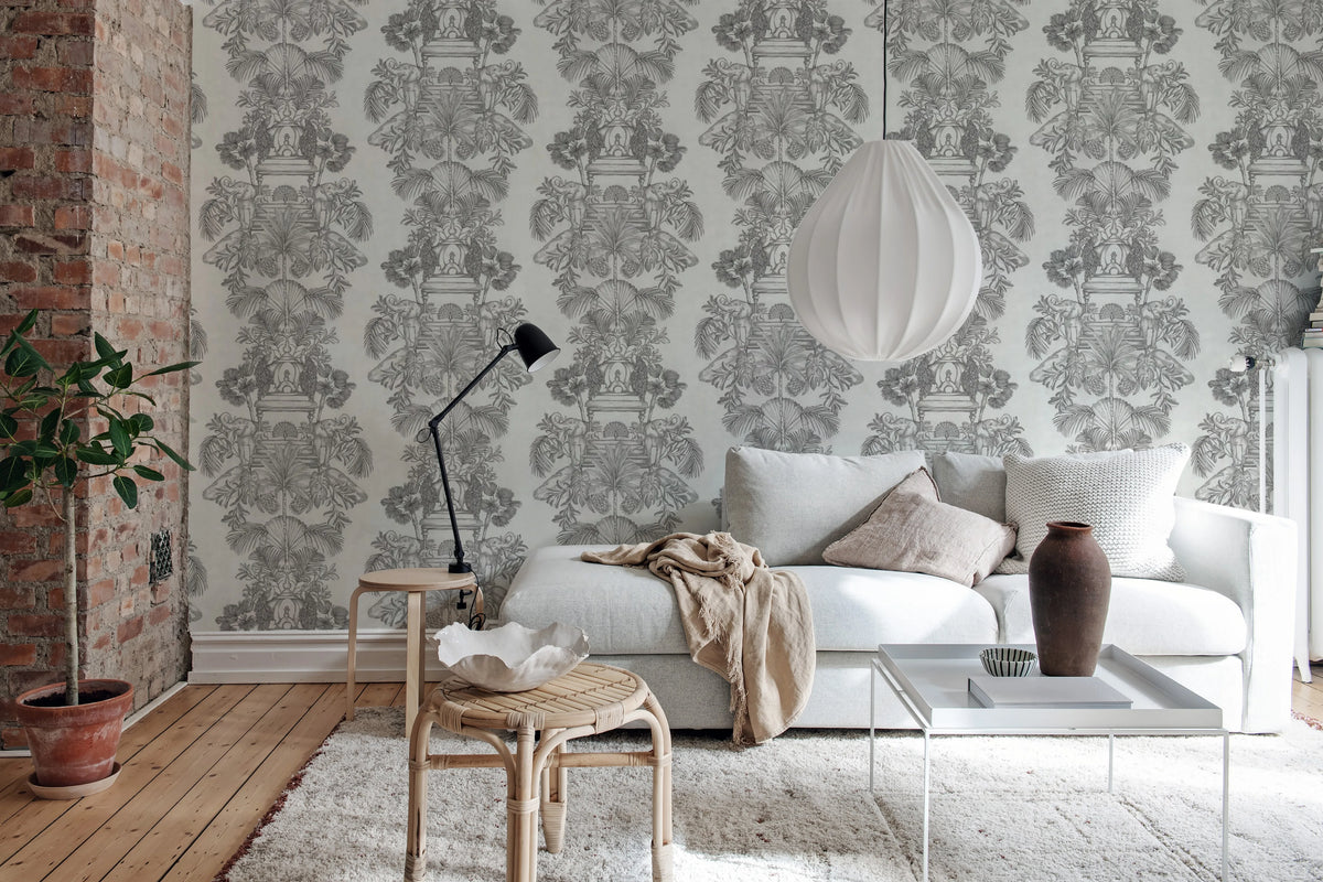 Elephant Castle, Graphite Mural Wallpaper - room preview 03