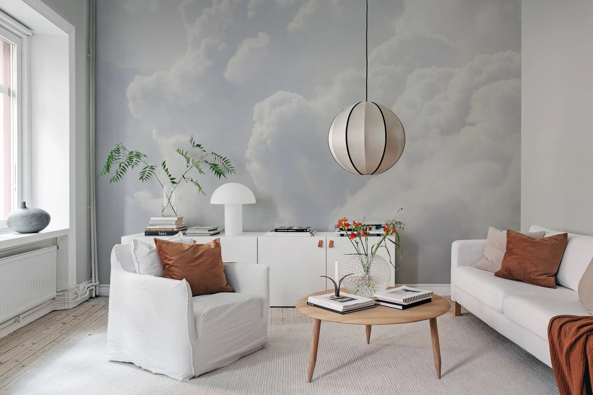 Rolling Clouds Mural Wallpaper - room preview 03