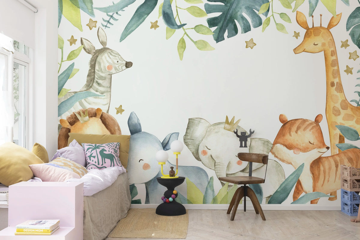 Animal Friends Mural Wallpaper - room preview 03