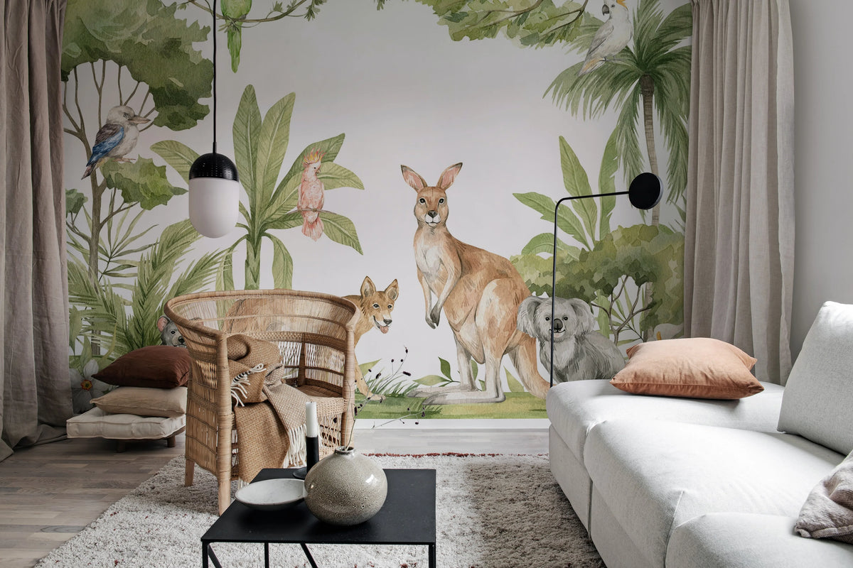 Jungle Animals Mural Wallpaper - room preview 03