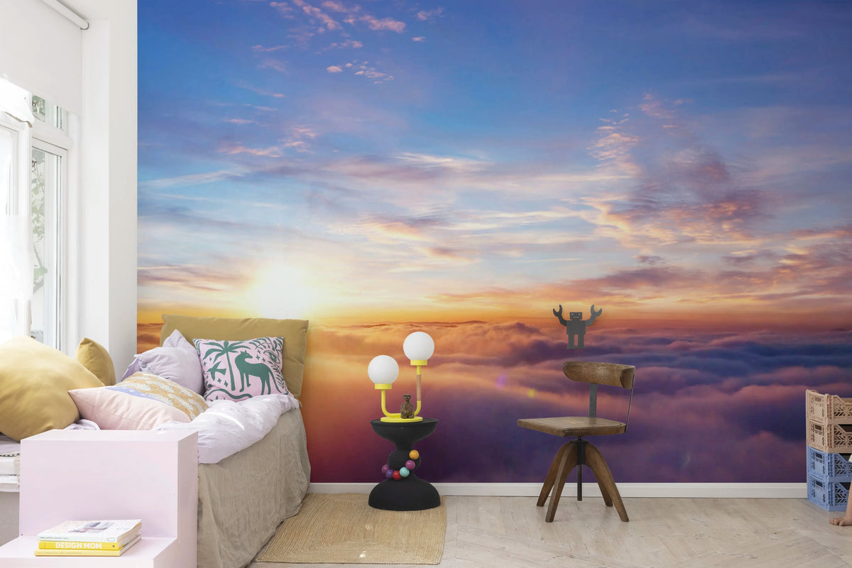 Colorful Sunset Mural Wallpaper - room preview 03