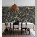 Dragon Garden, Gold Mural Wallpaper - room preview 03