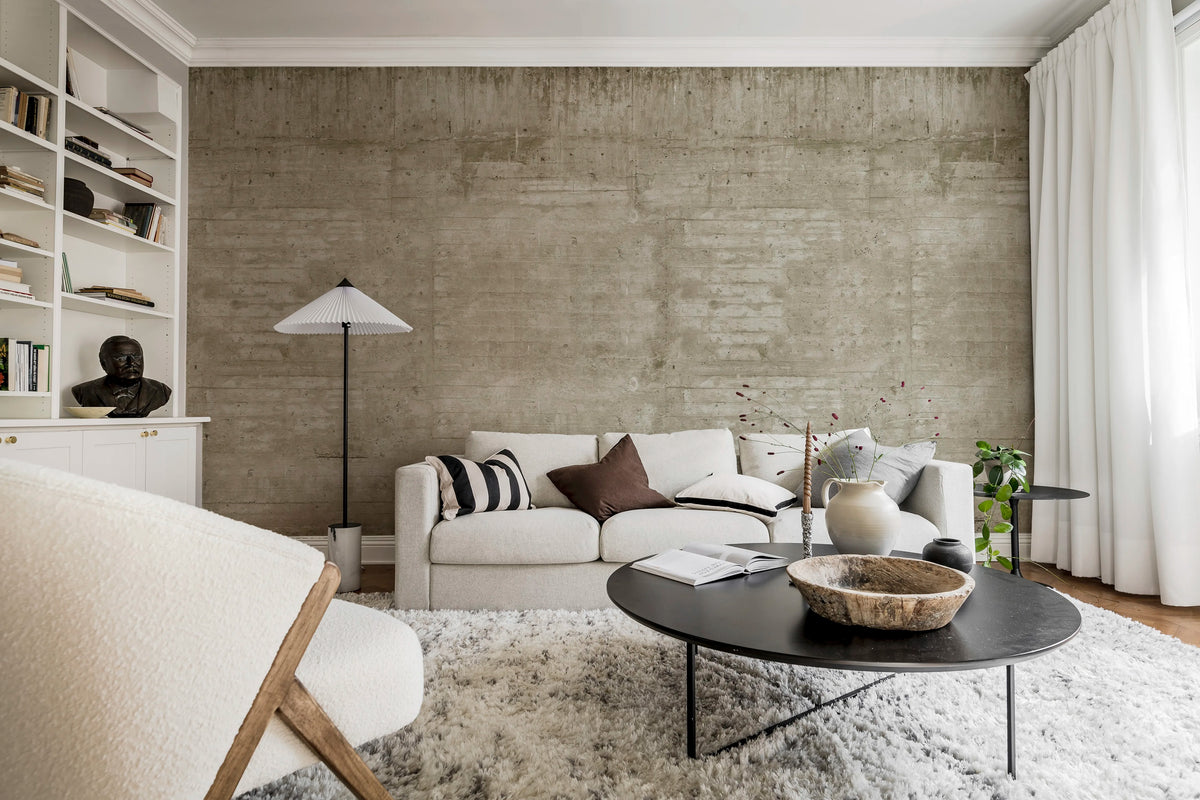 Wooden Concrete, Sand Mural Wallpaper - room preview 03