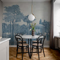 Chatsworth Park, Blue Mural Wallpaper - room preview 03