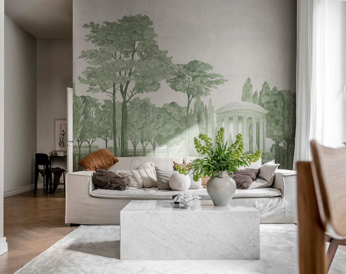 Chatsworth Park, Green Mural Wallpaper - room preview 03